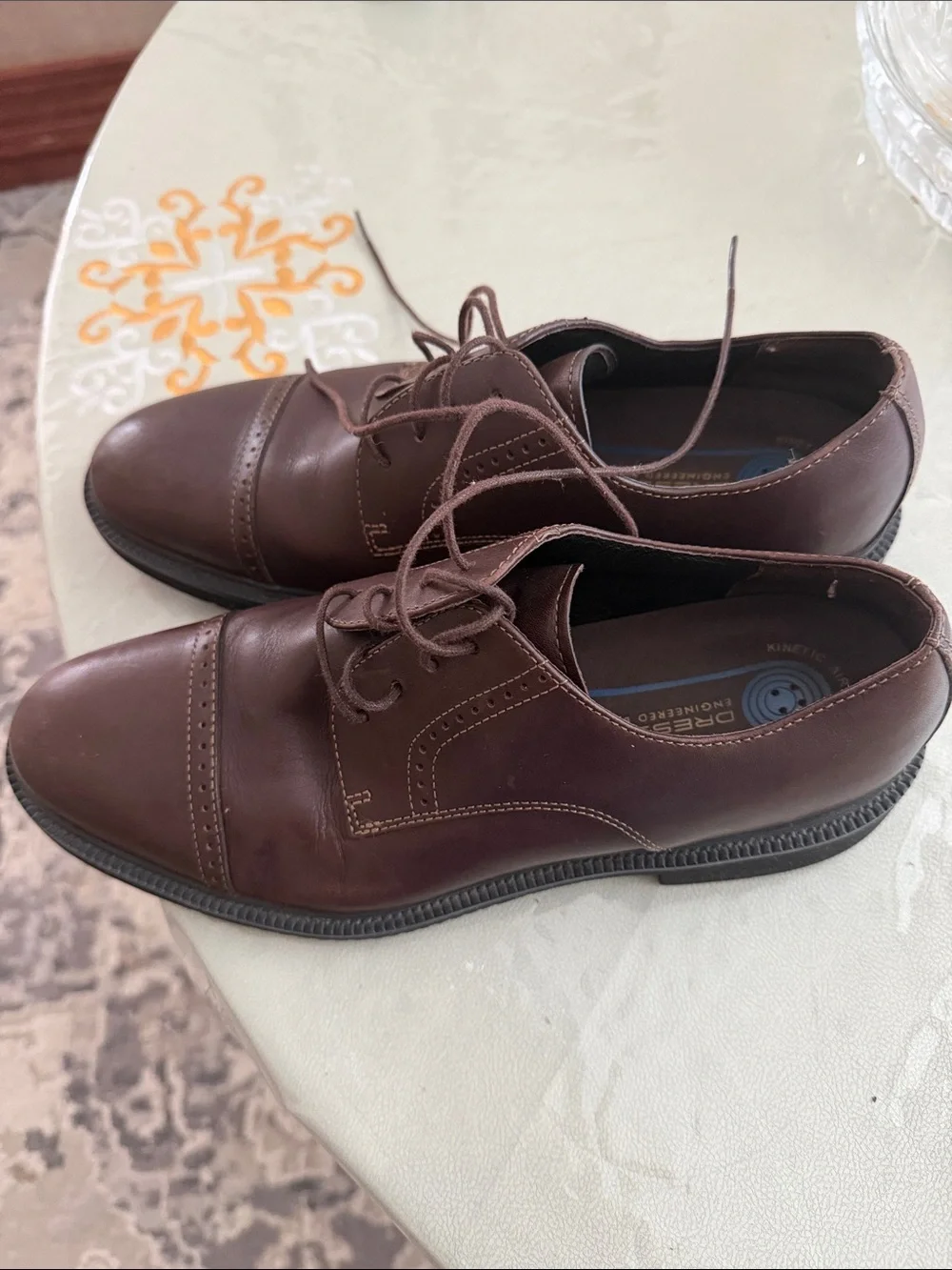 Rockport Brown Men’s Leather Derby Oxfords